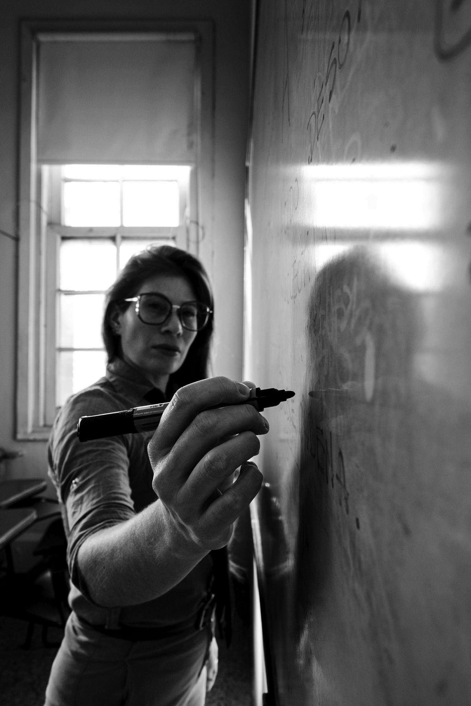 Academic research and writing, black and white